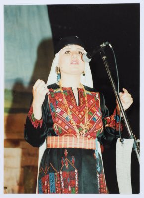 The first music festival for the Palestinian musician Reem Kelani in 1993