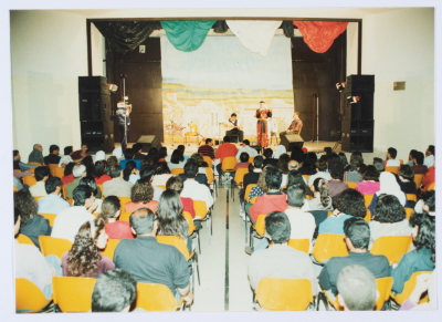 The first music festival for the Palestinian musician Reem Kelani in 1993