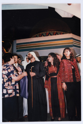 Qalandiya Camp Women Handicraft Cooperative Society participates in the Dubai Shopping Festival in 1998
