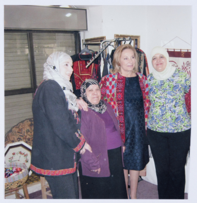 Wife of the President of Chile on a visit to the Qalandiya Camp Women Handicraft Cooperative Society HQ in 2011