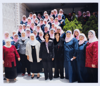 Graduation ceremony of the Sewing and Embroidery Course of Qalandiya Camp Women Handicraft Cooperative Society in 2011