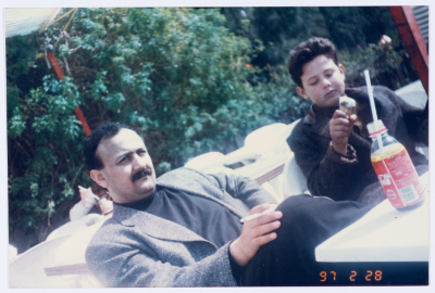 Marwan al-Barghuthy with his son Qassam