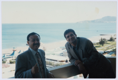 Marwan al-Barghuthy with Mohammad al-Hourani in Greece