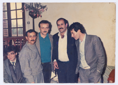 Marwan al-Barghuthy with some of the cultural and political Palestinian figures