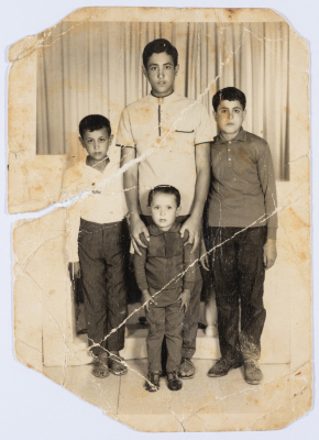 A photo of Marwan al-Barghuthy and his brothers