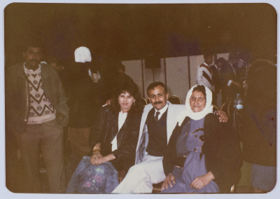 Marwan al-Barghuthy with his mother and wife in Jordan