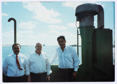 Marwan al-Barghuthy with Ahmed Qurei and Nabil Amr in Gaza