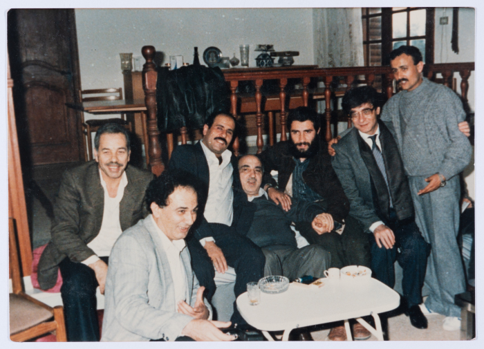 Marwan al-Barghuthy and Ṣalah Khalaf with some of the cultural and political Palestinian figures