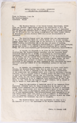 A document issued by the United Nations Educational, Scientific and Cultural Organization (UNESCO) on cooperation with the United Nations Relief and Works Agenc in the Education Sector