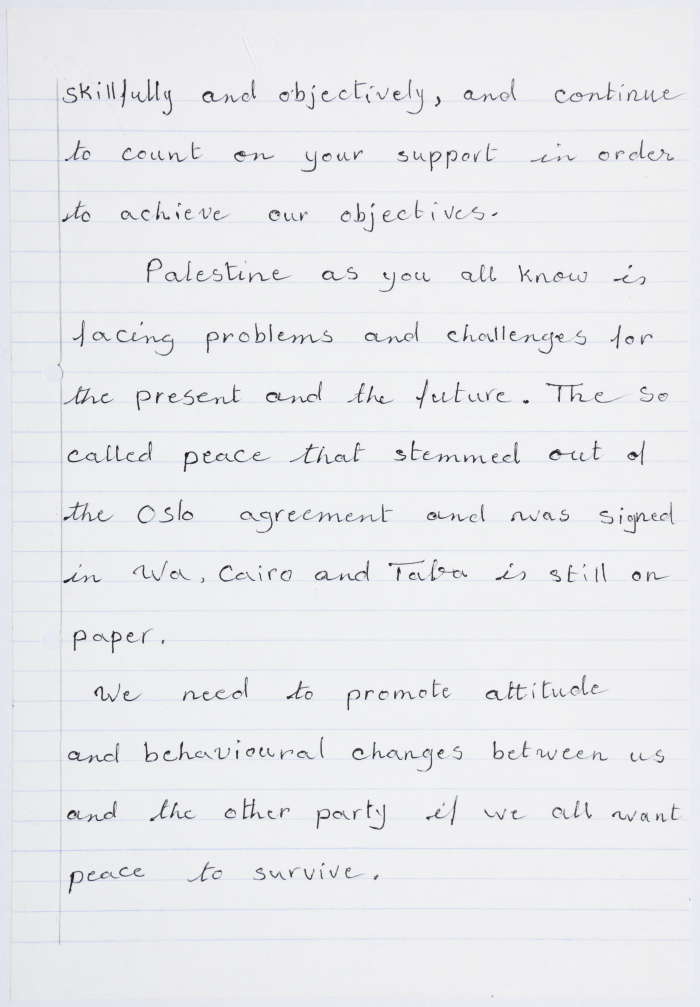 A delegation's speech at the graduation ceremony of one of the The Young Women's Christian Association (YWCA) group's members