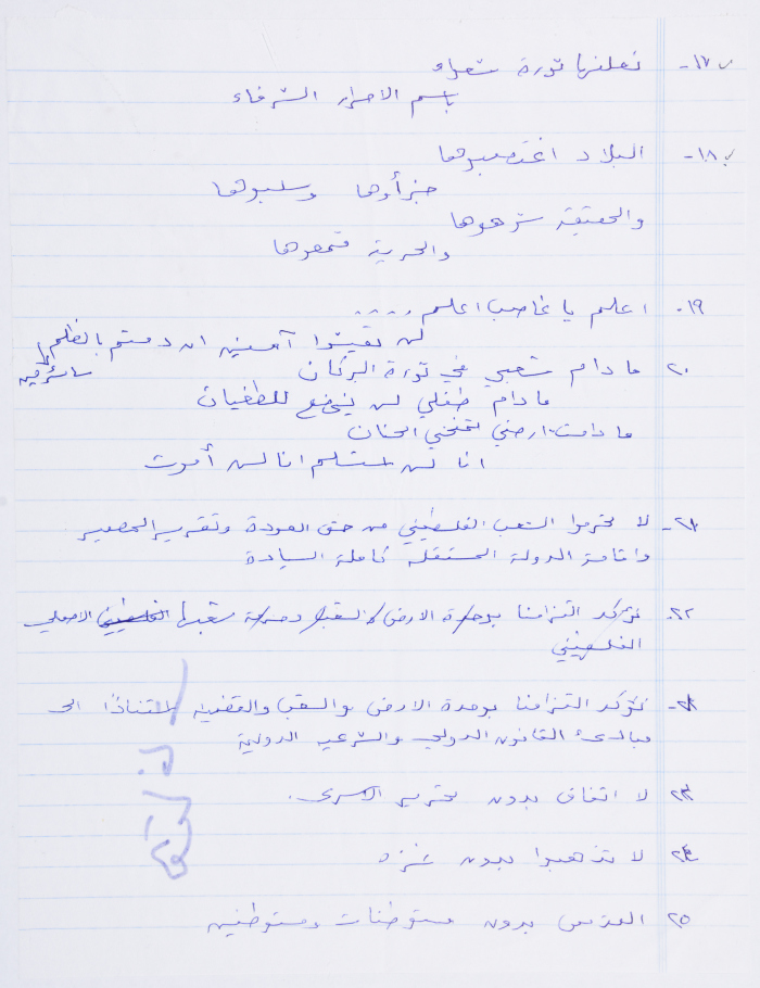 هتافات وطنية، أرشيف ليلى ترزي، 1990-1999
