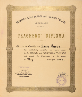 Education Diploma of Laila Terzi