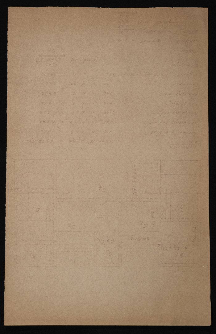 A Construction Plan Sketch for Yusef al-Qubbaj, Issued by the Municipality of Tulkarm, 1946