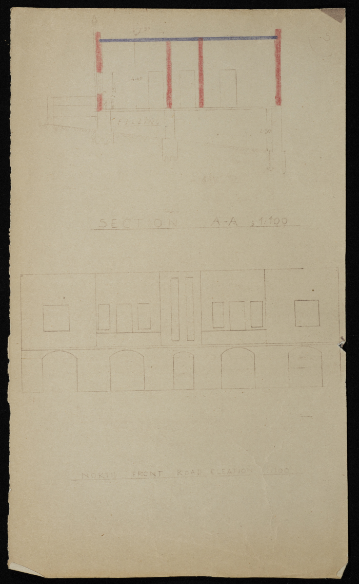 A Construction Plan Sketch for Yusef al-Qubbaj, Issued by the Municipality of Tulkarm, 1946