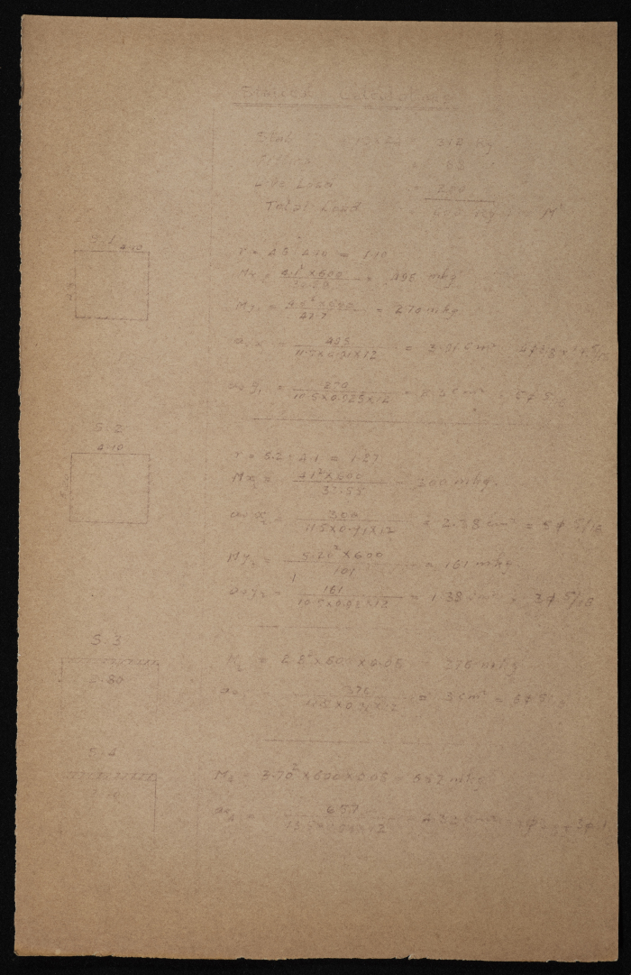A Construction Plan Sketch for Yusef al-Qubbaj, Issued by the Municipality of Tulkarm, 1946