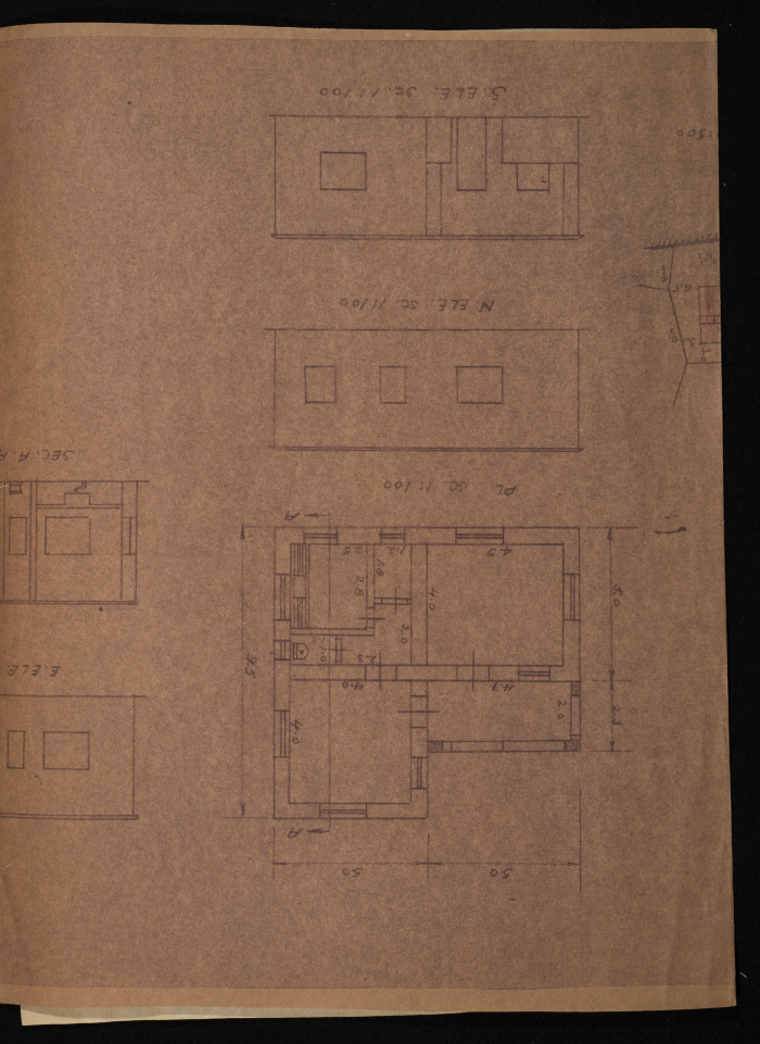 A Sketch of a Construction Plan for Muhammad al-Salman Issued by the Municipality of Tulkarm, 1946