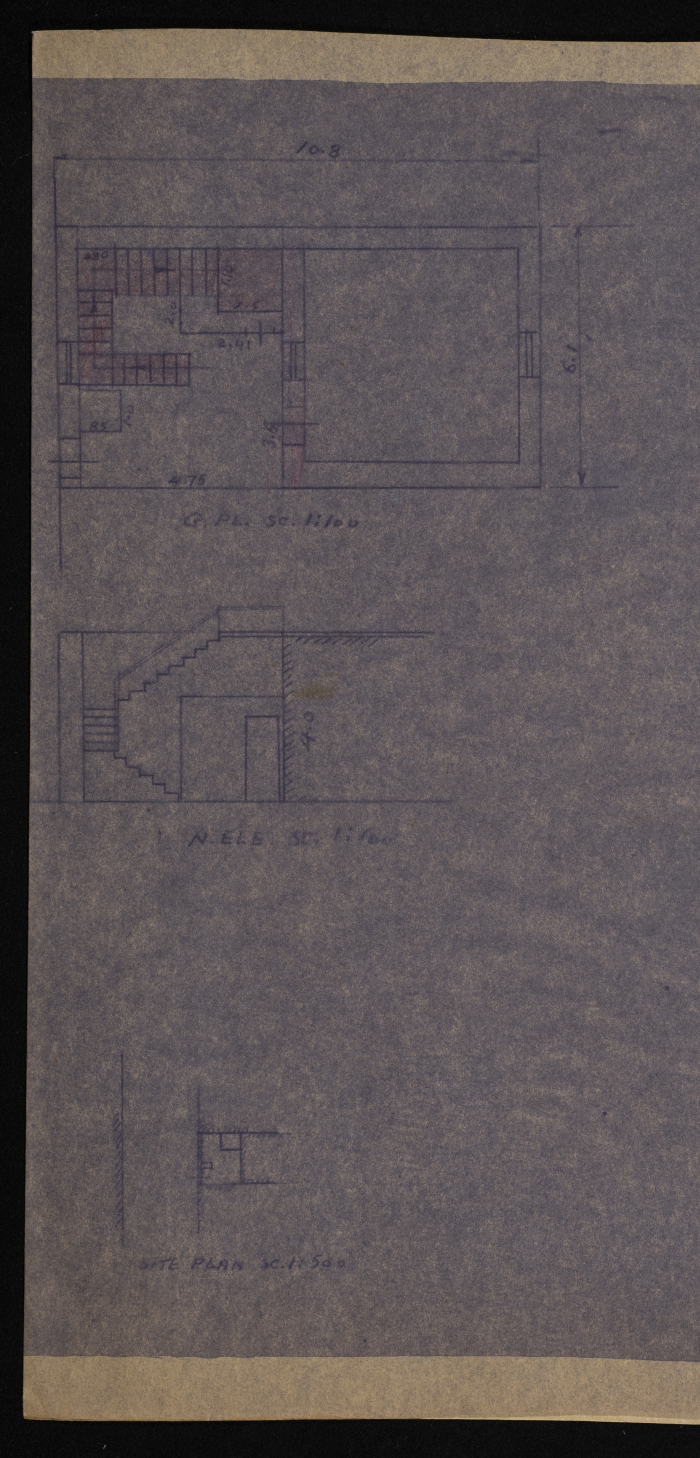 A Sketch of a Construction Plan for Muhammad al-Hajj ʾibrahim ʾismaʿil Issued by the Municipality of Tulkarm