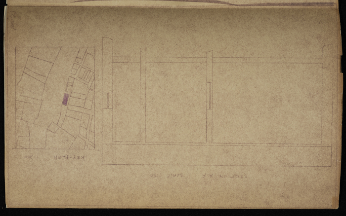 A sketch of a construction plan for Muhammad Abu Qamar issued by the Municipality of Tulkarm in 1945