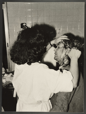 A Paramedic Treats an Injured Woman, Ein El Hilweh Camp, 1982- 1988