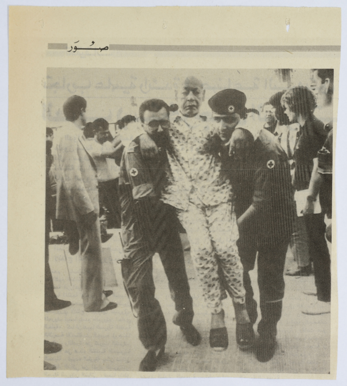 Medics Transferring a Wounded During the War of Camps