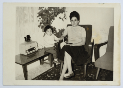 Mrs Muntaha with her Child in the 1960s 
