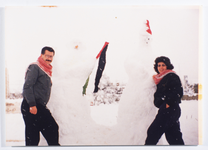 Ahmad al-Maslamany with his wife Nofoth al-Maslamany