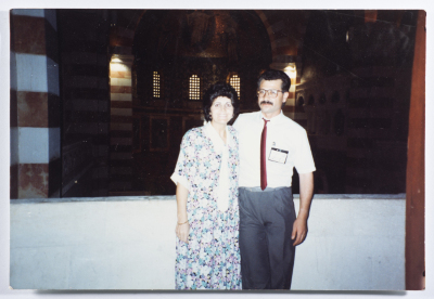 Ahmad al-Maslamany with his wife Nofoth al-Maslamany