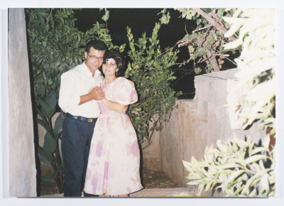 Ahmad al-Maslamany with his wife Nofoth al-Maslamany in 1989