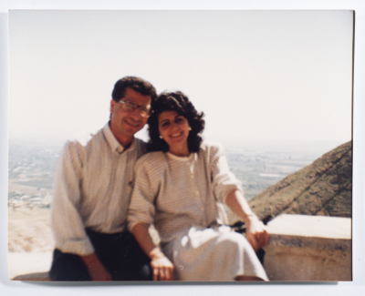 Ahmad al-Maslamany with his wife Nofoth al-Maslamany