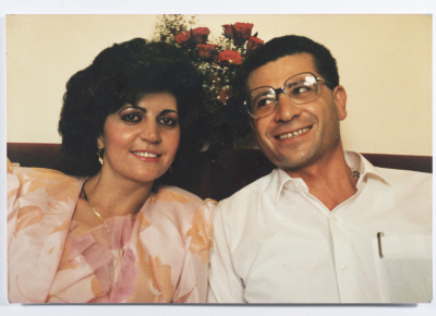 Ahmad al-Maslamany with his wife Nofoth al-Maslamany in 1989