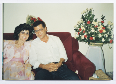 Ahmad al-Maslamany with his wife Nofoth al-Maslamany in 1989
