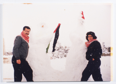 Ahmad al-Maslamany with his wife Nofoth al-Maslamany