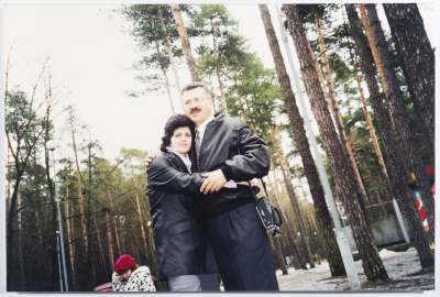 Ahmad al-Maslamany with his wife Nofoth al-Maslamany