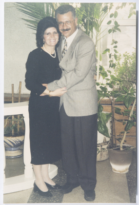 Ahmad al-Maslamany with his wife Nofoth al-Maslamany