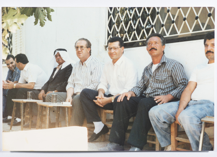 Ahmad al-Maslamany with others