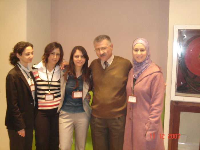 Ahmad al-Maslamany with young ladies