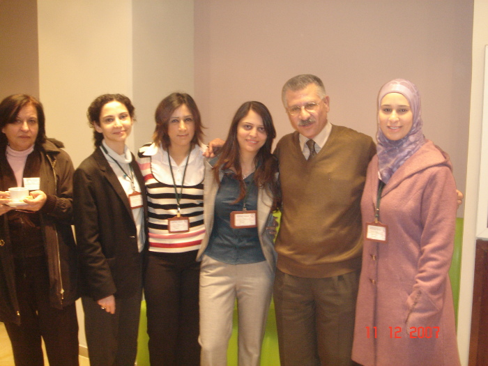 Ahmad al-Maslamany with young ladies