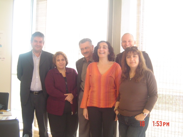 Ahmad al-Maslamany with others