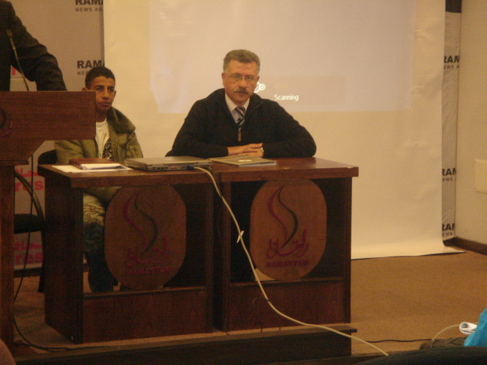 Ahmad al-Maslamany at a lecture