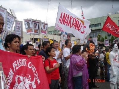 Ahmad al-Maslamany's participation in a demonstration