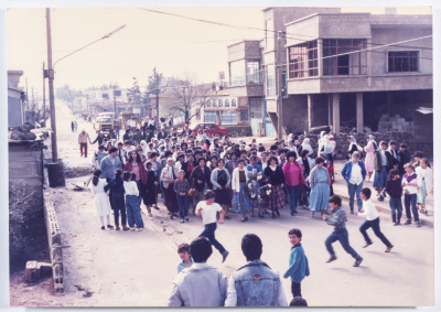 A demonstration led by the Movement of Democratic Women