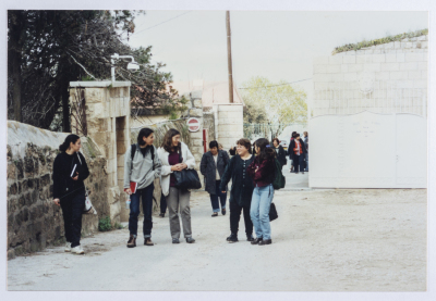 Women on a visit to depopulated villages and to the villages; which lands, were confiscated by the Israeli Occupation