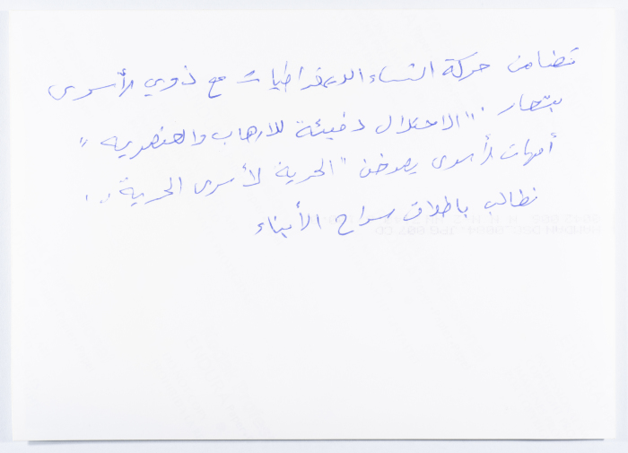 The Movement of Democratic Women in solidarity with the families of prisoners in the Israeli prisons