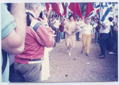 Representatives of the Movement of Democratic Women participate in the commemoration of victory over Nazism