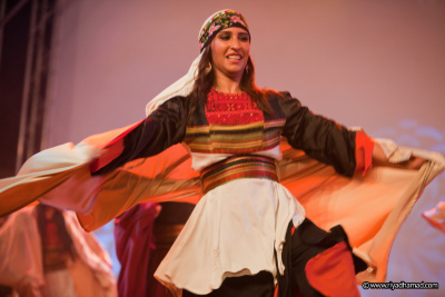 لمحة من مشاركة فرقة الفنون الشعبية في مهرجان فلسطين الدولي لعام 2012