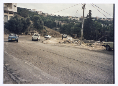 Construction of the Austrian Wall in the city of Nazareth in 1987