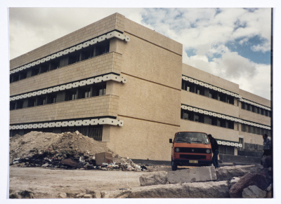 Construction of the new school in Nazareth in 1987