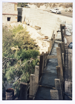 Construction of the Austrian Wall in the city of Nazareth in 1987