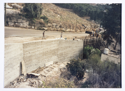 Construction of the Austrian Wall in the city of Nazareth in 1987