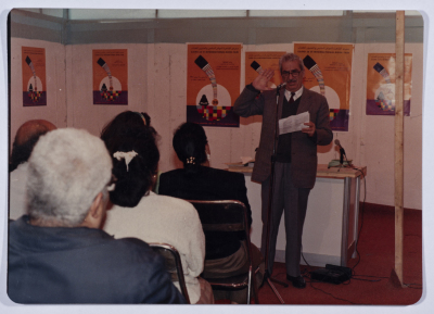 Tawfiq Ziad during participation in the 26th Cairo International Book Fair